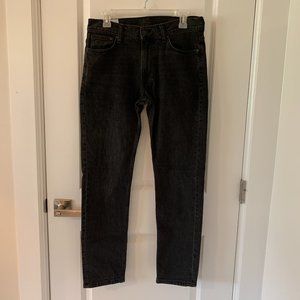 Mens H&M Slim Faded Black Jeans 30/32